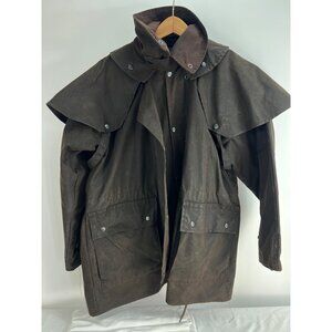 Outback Trail By Foxfire M Brown Waxed Cotton Riding Coat Barn Field